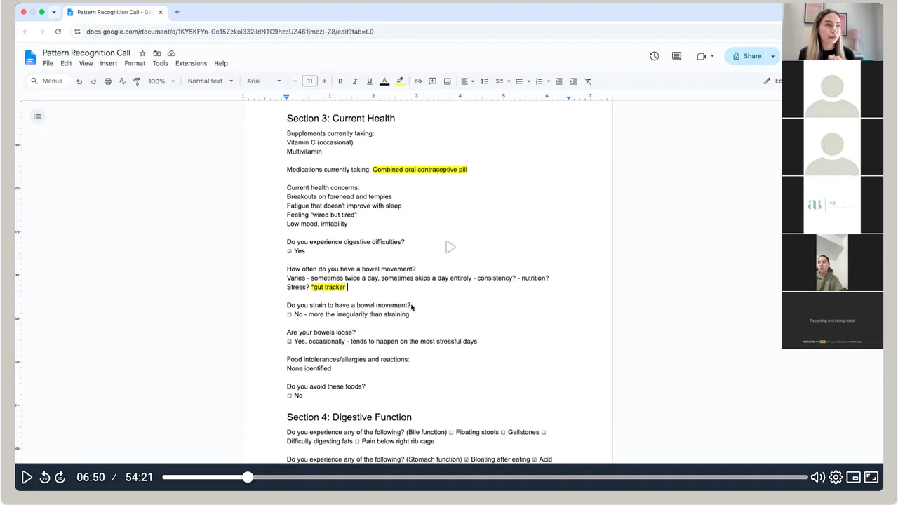 A pattern recognition call, reading a real client case together